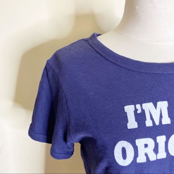 Levis Graphic Tee Shirt Crop Navy Small - Picture 2 of 6